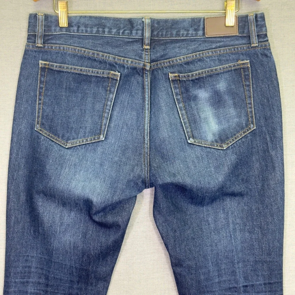 J.Crew The Driggs Men's Slim Fit Dark Wash Denim Jeans Classic Cotton Size 34x32